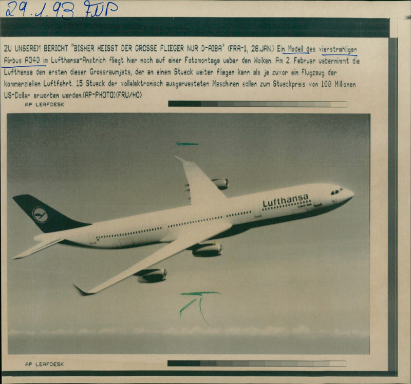Airbus A320 - Vintage Photograph