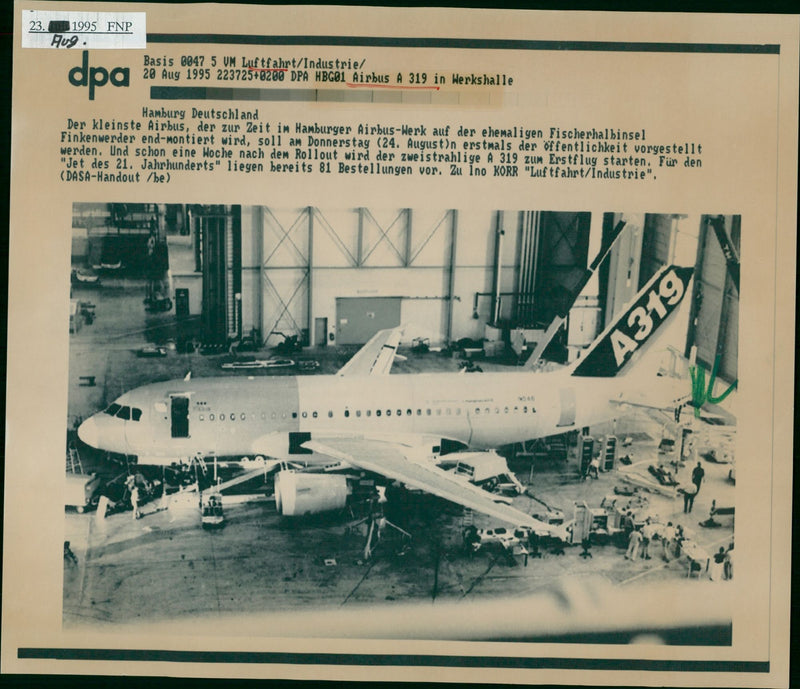 Airbus A319 - Vintage Photograph