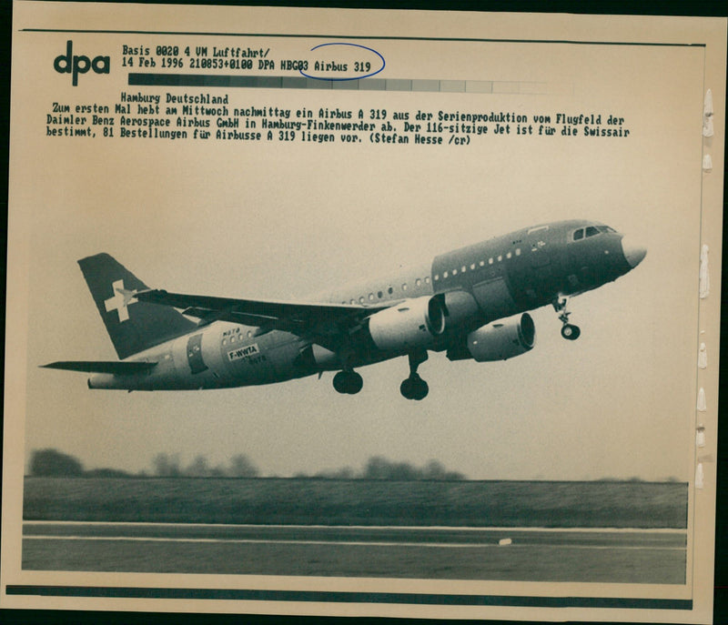 Airbus A319 - Vintage Photograph