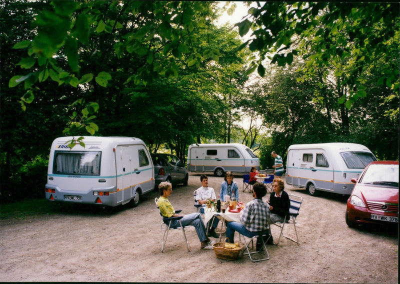 Camping campers - Vintage Photograph