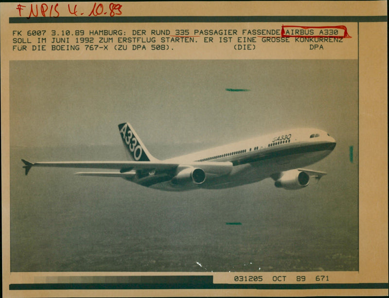 Airbus A 330 - Vintage Photograph