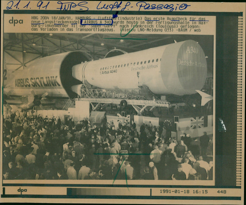 Airbus A340 - Vintage Photograph