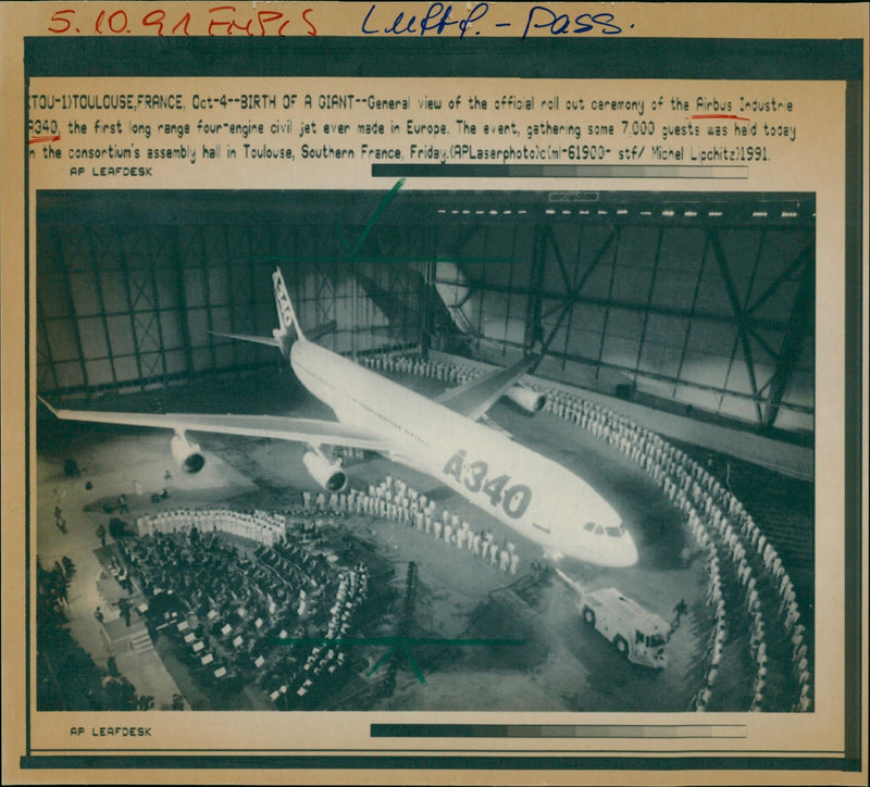 Airbus A340 - Vintage Photograph