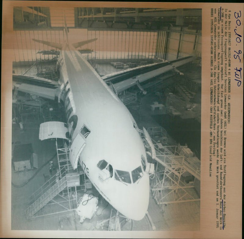 Airbus A340 - Vintage Photograph