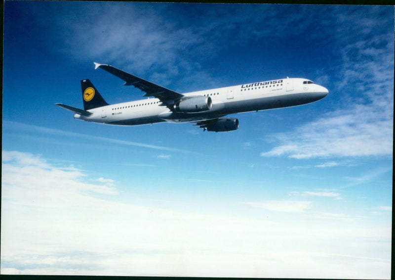 Lufthansa Airbus 321 - Vintage Photograph