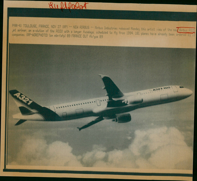 Airbus 321 - Vintage Photograph