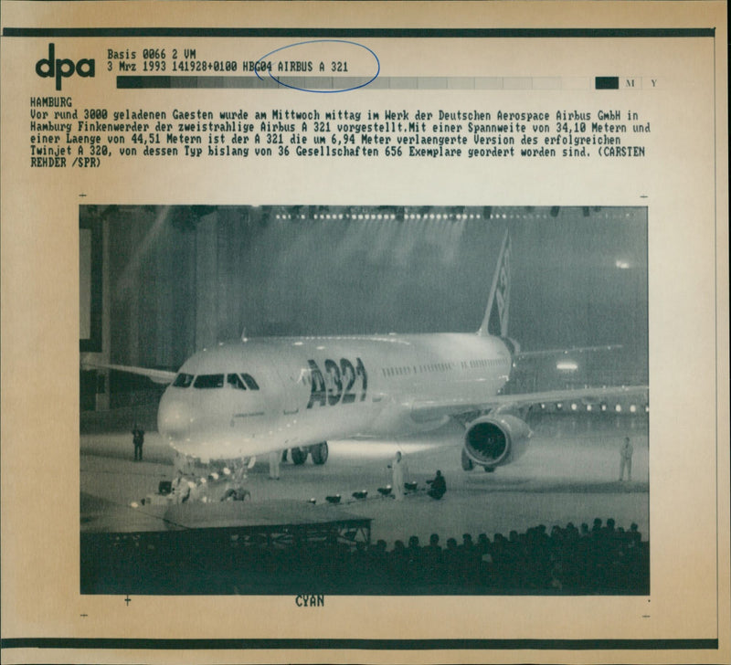 Airbus 321 rollout - Vintage Photograph