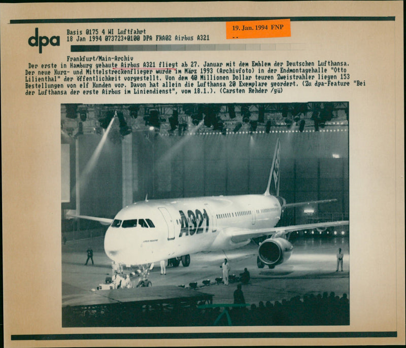 Airbus 321 rollout - Vintage Photograph