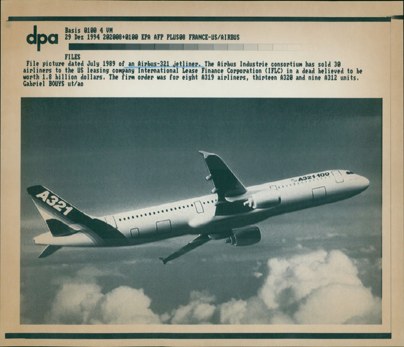 Airbus 321 - Vintage Photograph