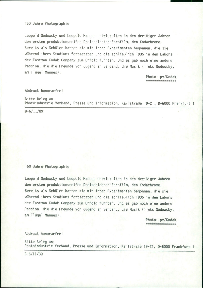 Leopold Godowsky and Lepold Mannes, developers and musicians - Vintage Photograph