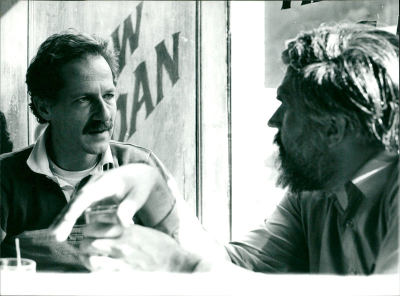 Werner Herzog mit Stan Brakhags - Vintage Photograph