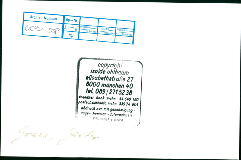 Günter Gras - Vintage Photograph