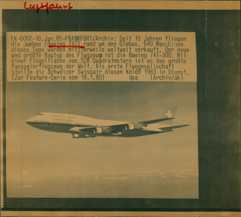 Boeing 747 - Vintage Photograph