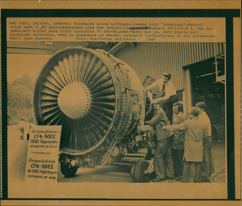 Flugzeugtriebwerk - Vintage Photograph