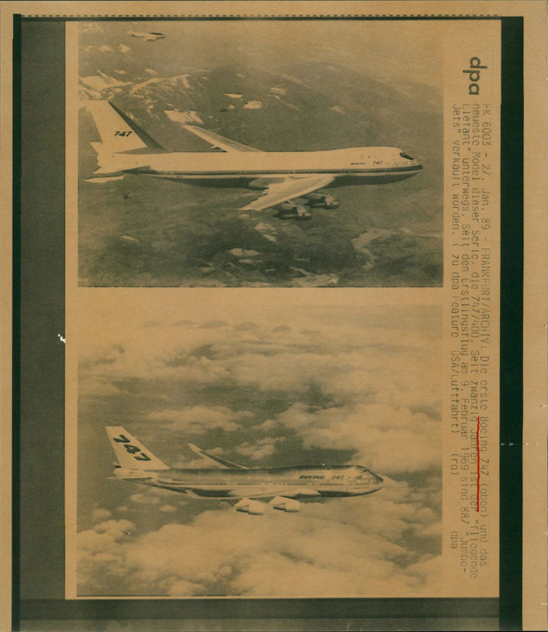 Boeing 747 and Boeing 747/400 - Vintage Photograph