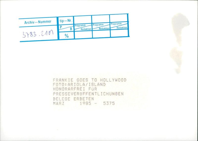 Frankie Goes to Hollywood - Vintage Photograph