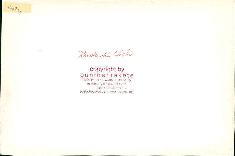 Konstantin Wecker - Vintage Photograph