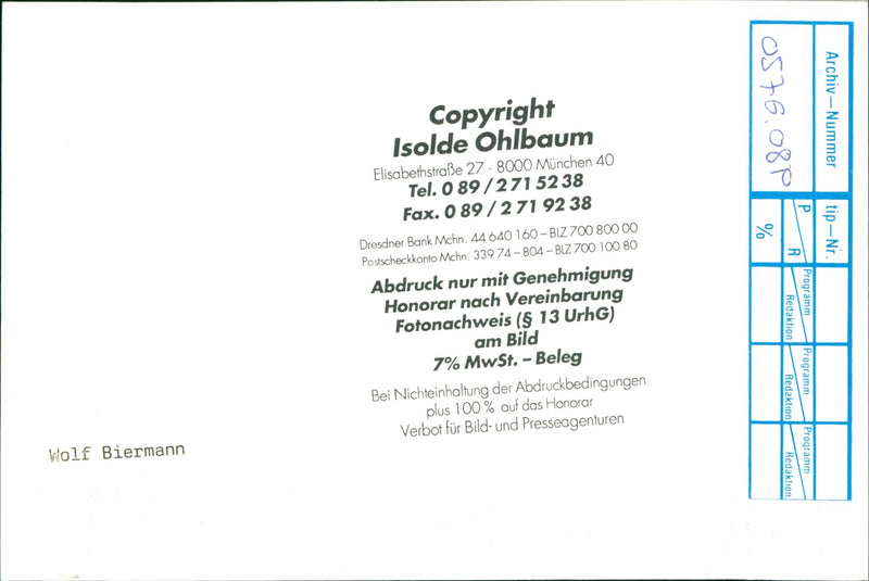 KREIKASL ERWIN CREDIT URHG PICTURE VAT PROOF - Vintage Photograph