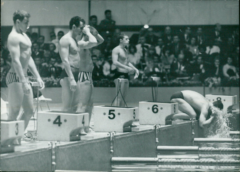 swimmer - Vintage Photograph