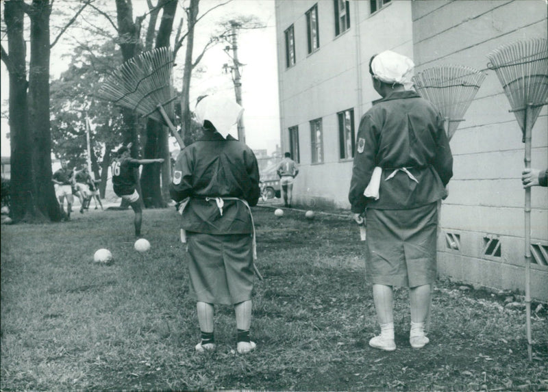 Soccer practice - Vintage Photograph