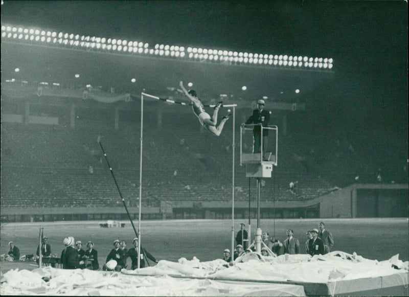 Pole Vault - Tokyo Summer Olympics 1964 - Vintage Photograph