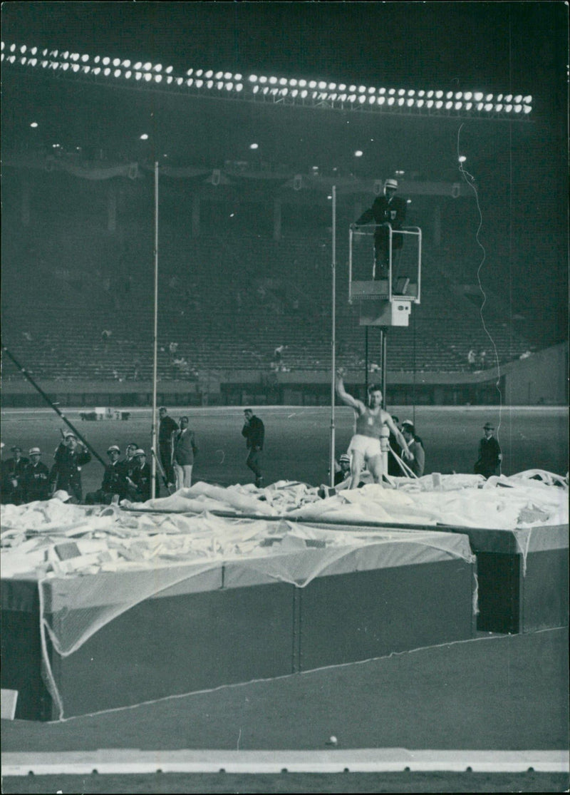 Pole Vault - Tokyo Summer Olympics 1964 - Vintage Photograph