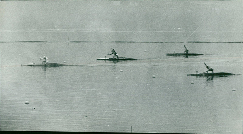 Canoeing races at the Summer Olympics - Vintage Photograph