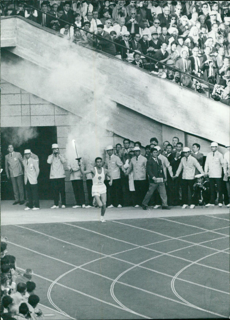 Olympic torch relay - Vintage Photograph