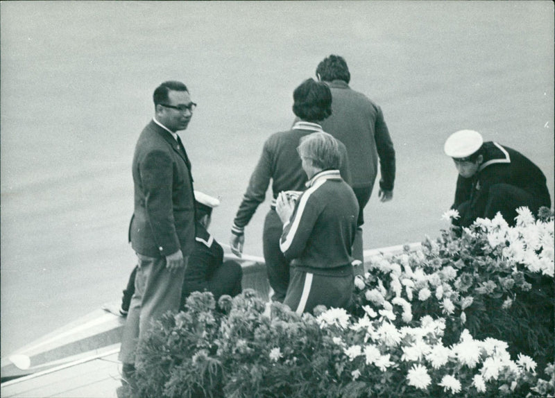 Canoeists at the Summer Olympics - Vintage Photograph