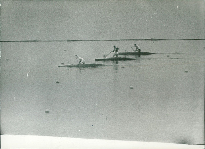 Canoeing races at the Summer Olympics - Vintage Photograph