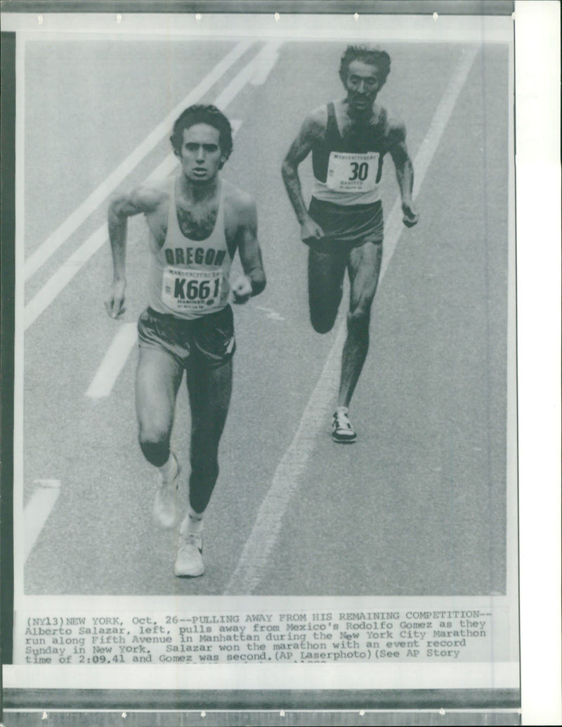 Alberto Salazar and Rodolfo Gómez - Vintage Photograph