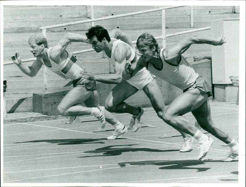 GDR championship in the decathlon 1984 - Vintage Photograph