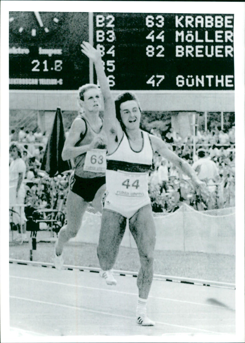 Silke Möller and Katrin Krabbe - Vintage Photograph