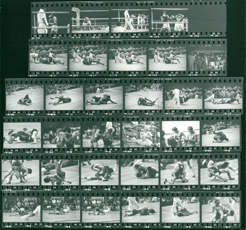 PALM WRESTLING CLASSIC BOXING KONSTANTINOU GINGA RUM SHUAHOU YEVK FILM - Vintage Photograph