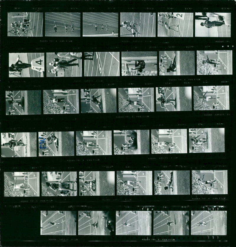 Athletics FILM FINAL LONG JUMP WOMEN PRELIMINARY WOMEN GDR VOGT SIEGL - Vintage Photograph