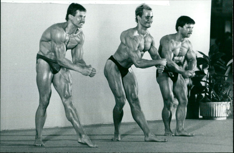 Participant of the qualification tournament in weight training - Vintage Photograph