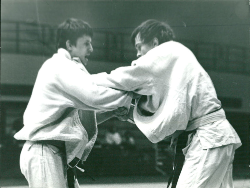 GDR Judo Championships - Roland Borawski and Detlef Ultsch - Vintage Photograph