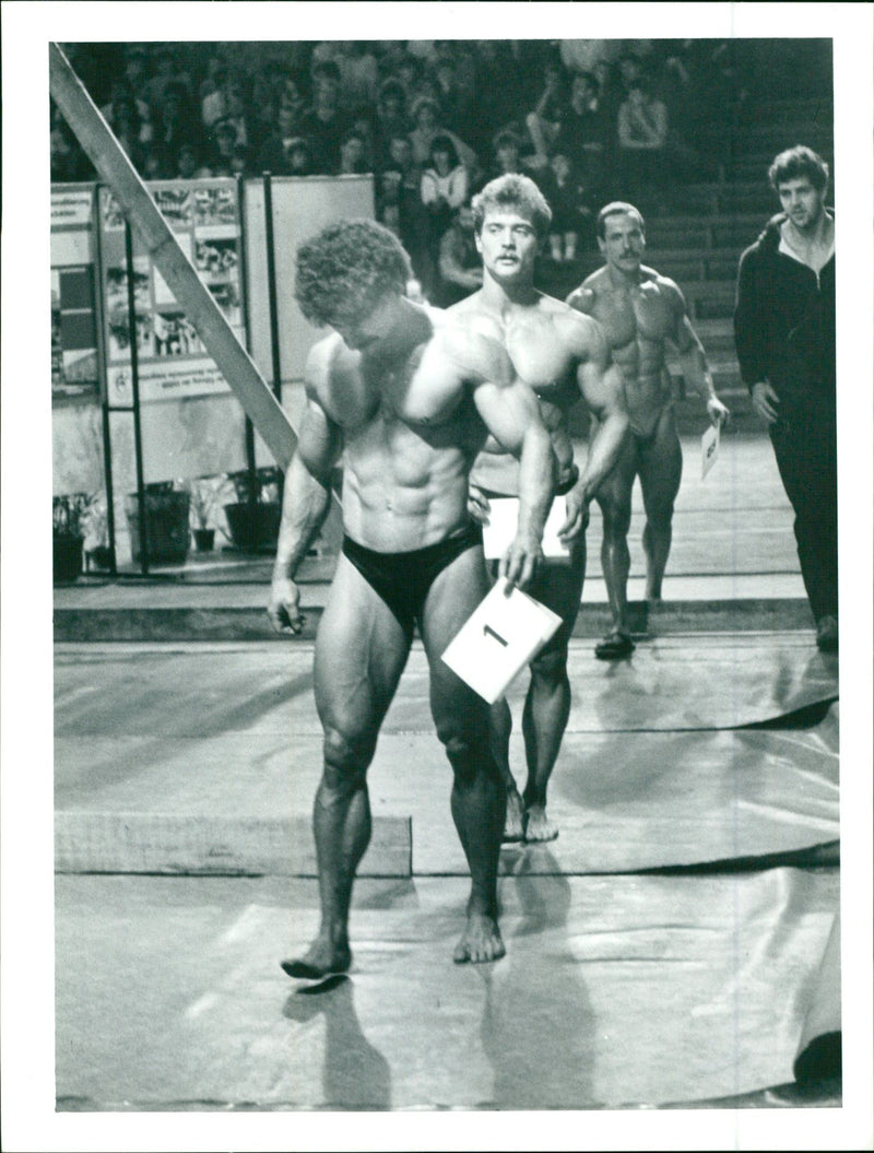 Participants in the 4th GDR championship in powerlifting - Vintage Photograph