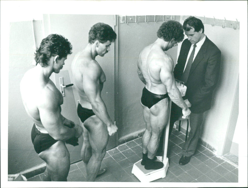 Participants in the 4th GDR championship in powerlifting - Vintage Photograph