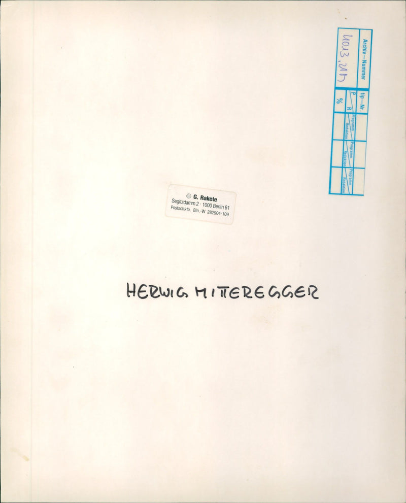 Herwig Mitteregger - Vintage Photograph