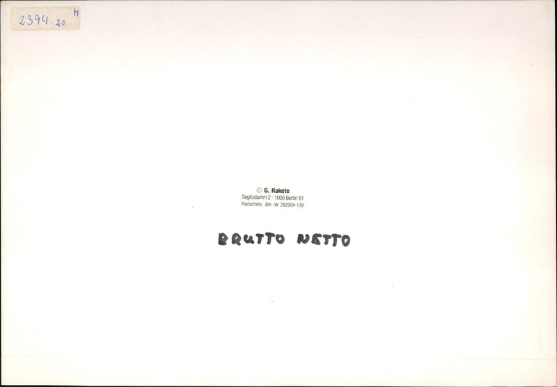 Gross Net - Vintage Photograph