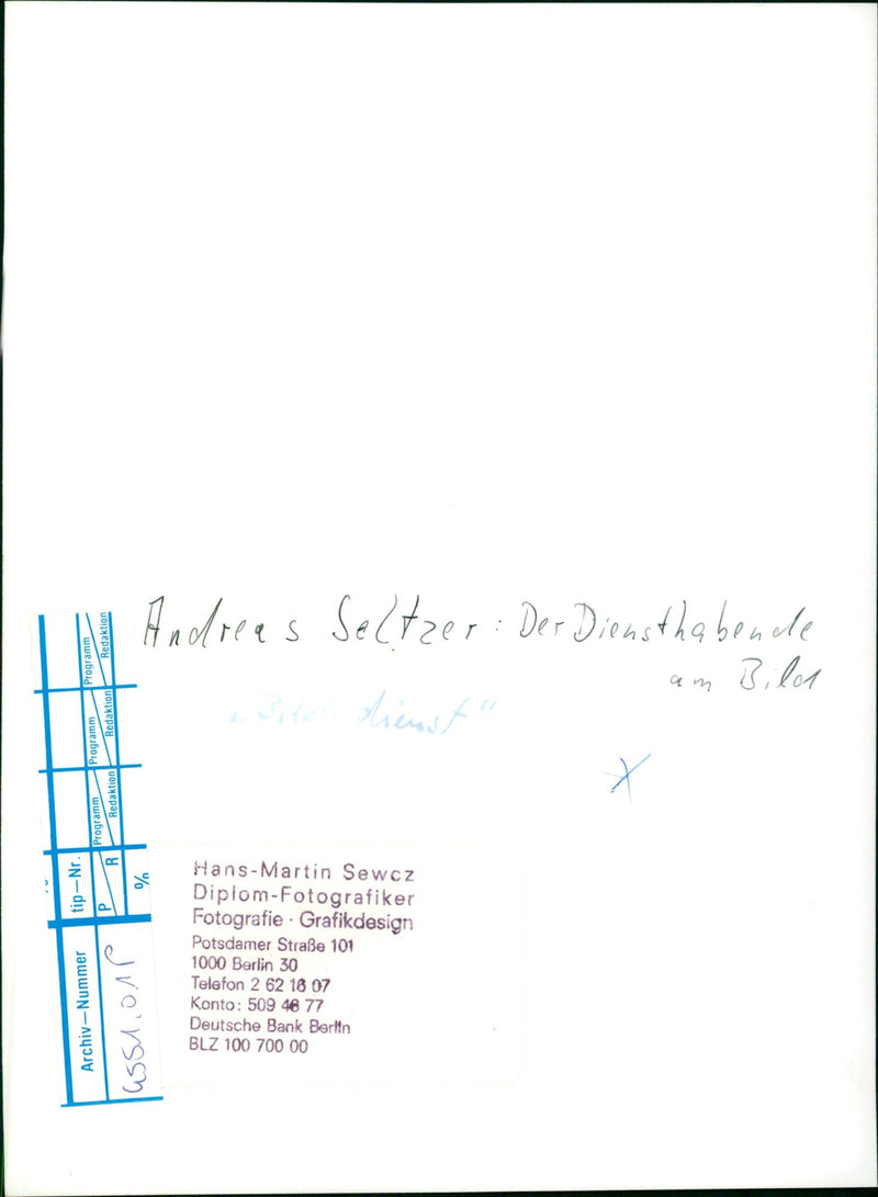Andreas Seltzer - Vintage Photograph