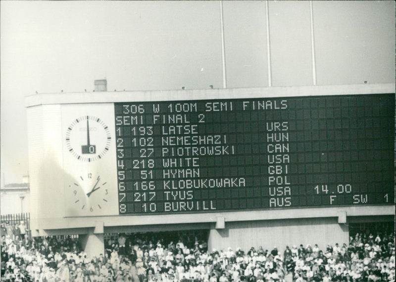 Tokyo Olympic Games - Women's 100m Semifinals - Vintage Photograph