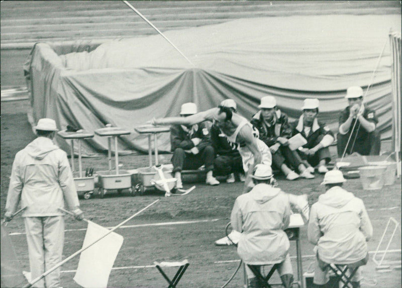 Tokyo Olympics - Shot Put - Vintage Photograph