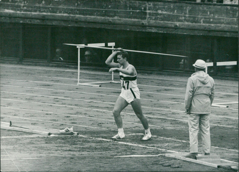 Tokyo Olympic Games - Javelin Throw - Vintage Photograph