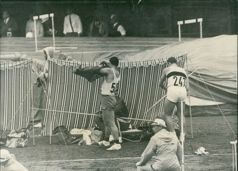 Tokyo Olympic Games - Javelin Throwing - Vintage Photograph