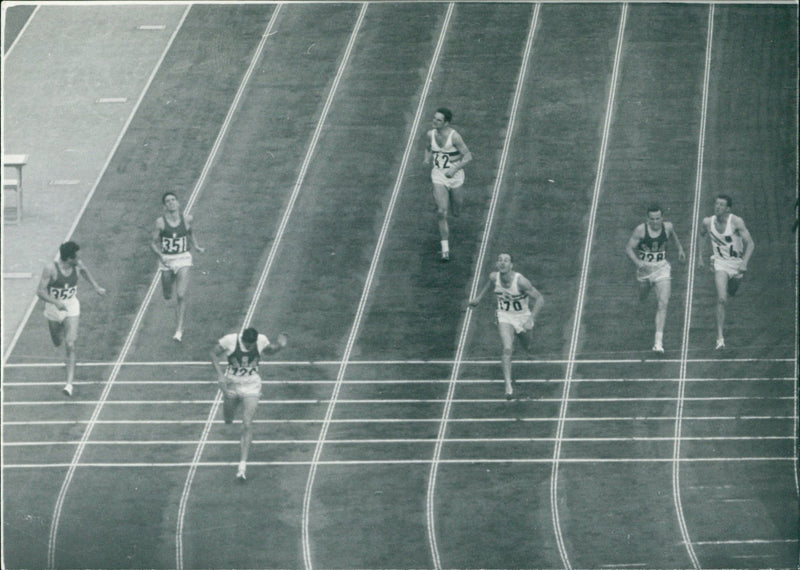 Sprint runner in the 1964 Olympics - Vintage Photograph