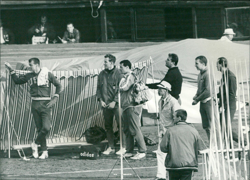 Javelin throwing competition at the 1964 Olympic Games - Vintage Photograph