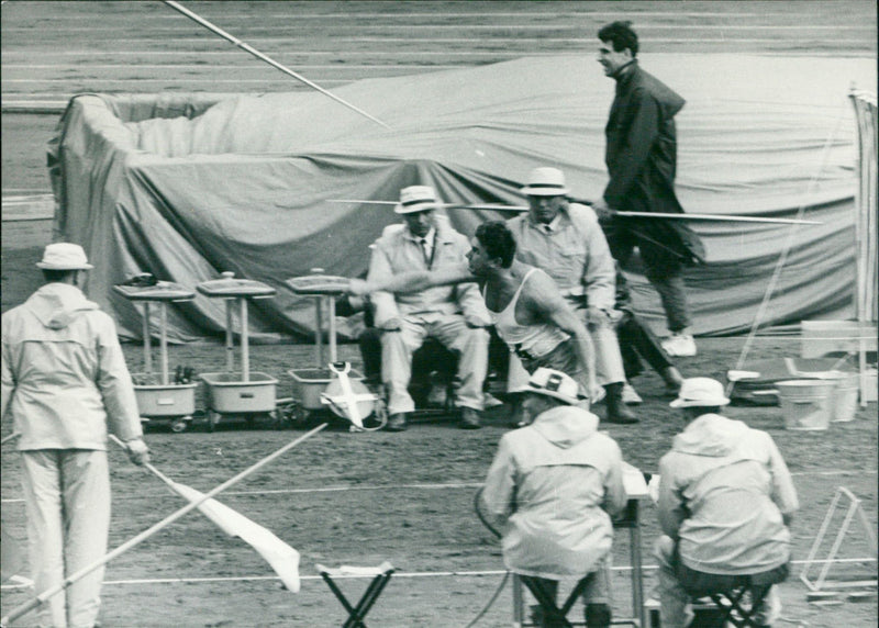 Javelin throwing competition at the 1964 Olympic Games - Vintage Photograph