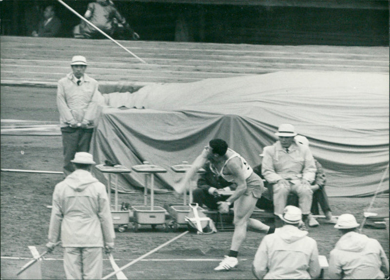 Javelin throwing competition at the 1964 Olympic Games - Vintage Photograph